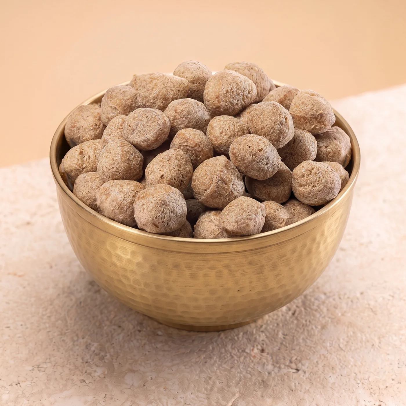 Soya Chunks (Regular size) by Suvidha Papad, in the bowl