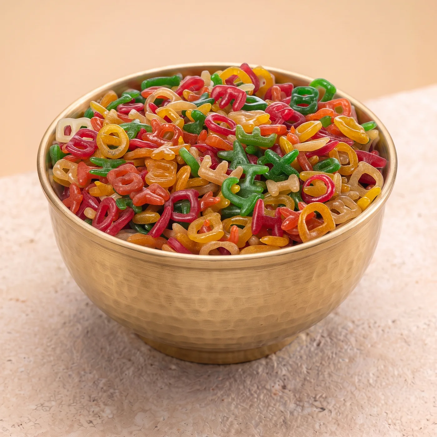 ABCD (Alphabet) by Suvidha Papad, assorted, in the bowl
